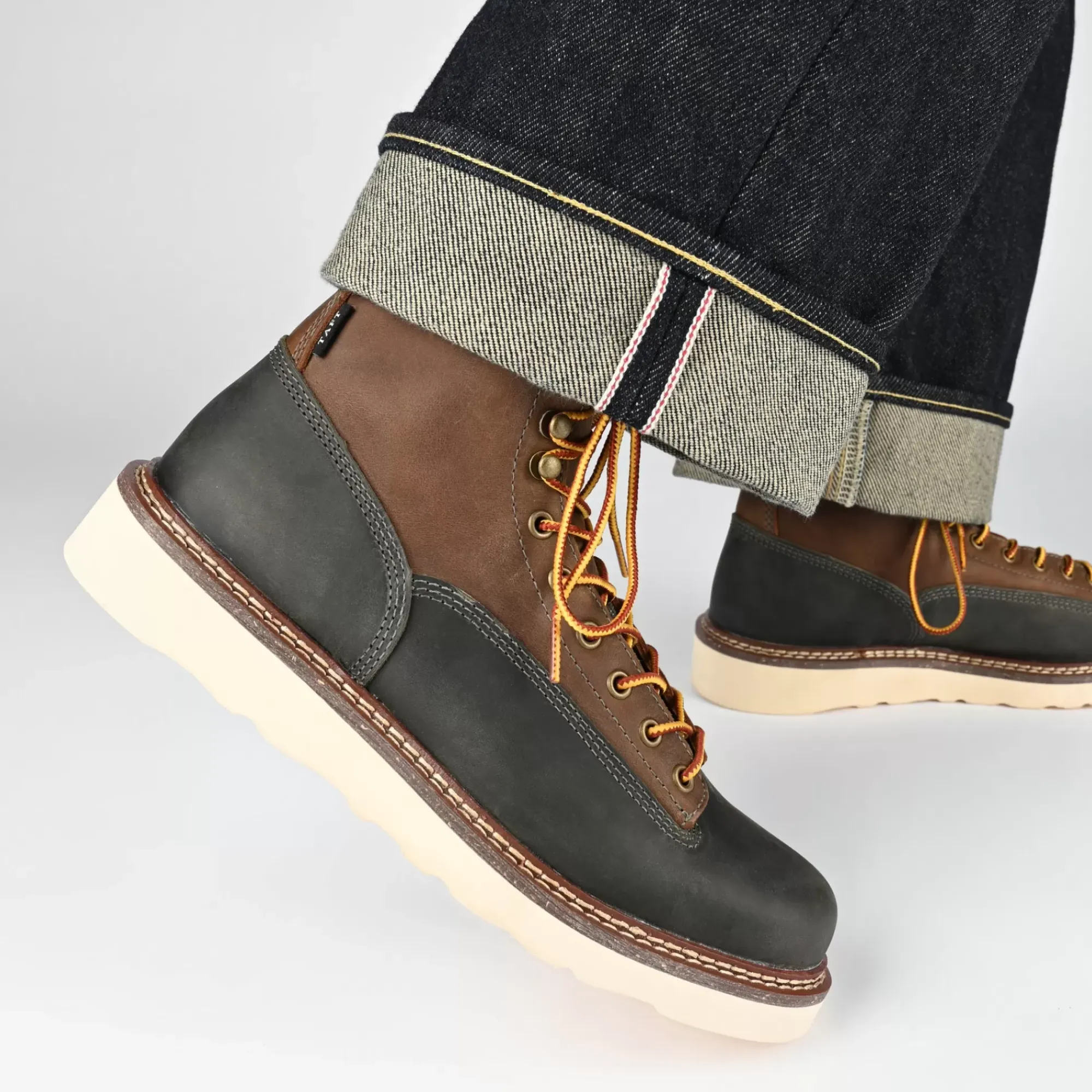 Cheap TAFT Model 001 Boot In Blue/Brown