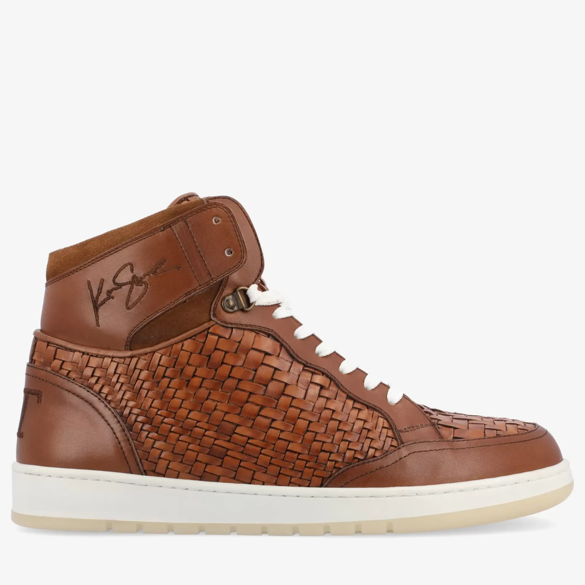 Store TAFT Rapido Brown Leather Sneakers - Brown Woven |