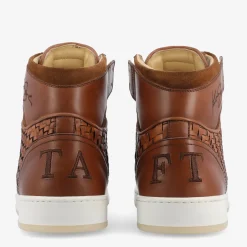 Store TAFT Rapido Brown Leather Sneakers - Brown Woven |