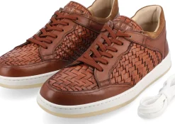 Cheap TAFT Rapido Low In Brown Woven - Brown Mens Sneakers |