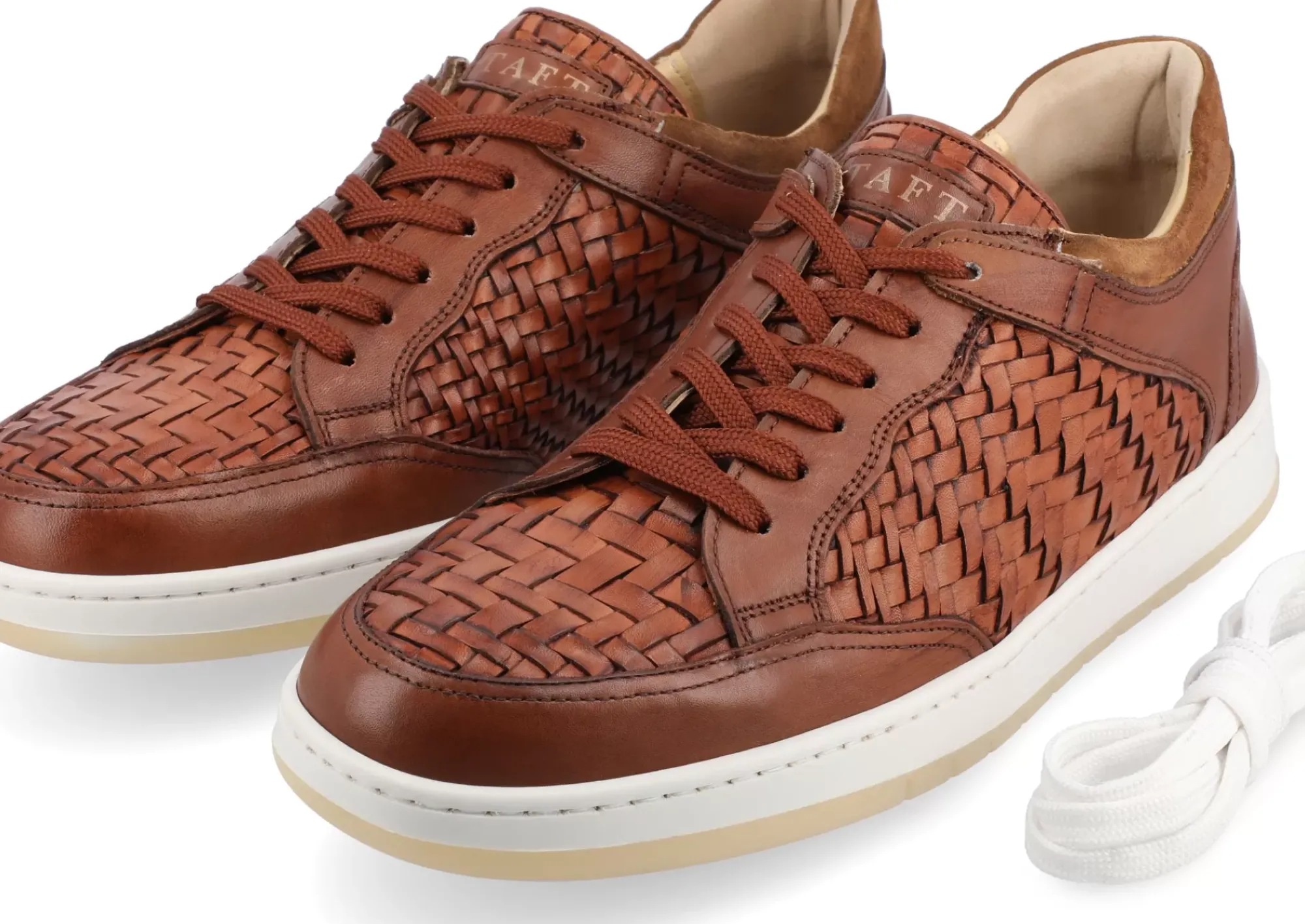 Cheap TAFT Rapido Low In Brown Woven - Brown Mens Sneakers |