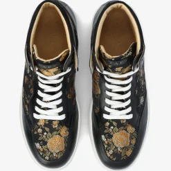 Clearance TAFT Rapido Mens Black Hightop Sneakers - Eden Noir |