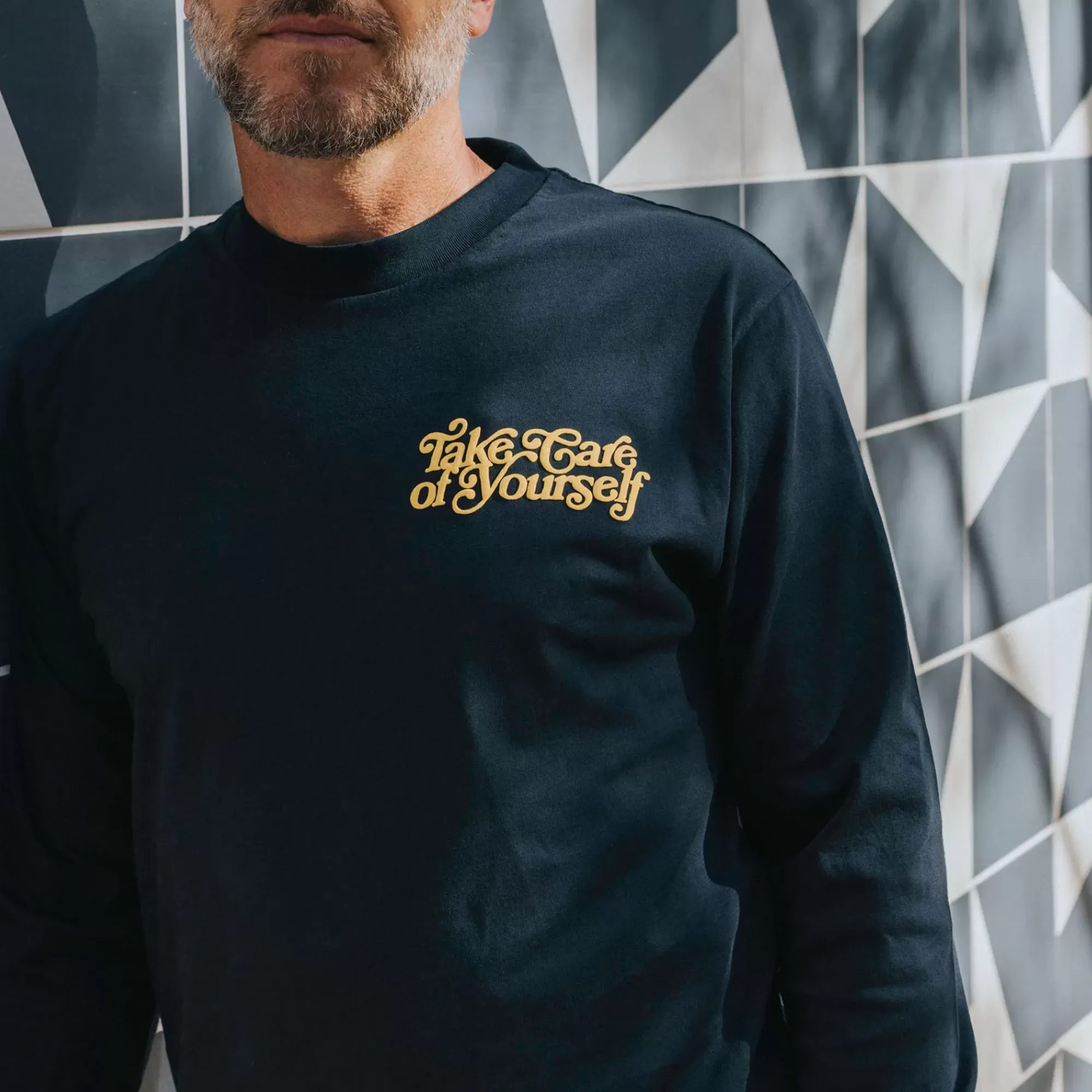 Outlet TAFT Take Care Long Sleeve Shirt In Navy