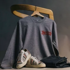 Fashion TAFT Take Care Long Sleeve Shirt In Grey