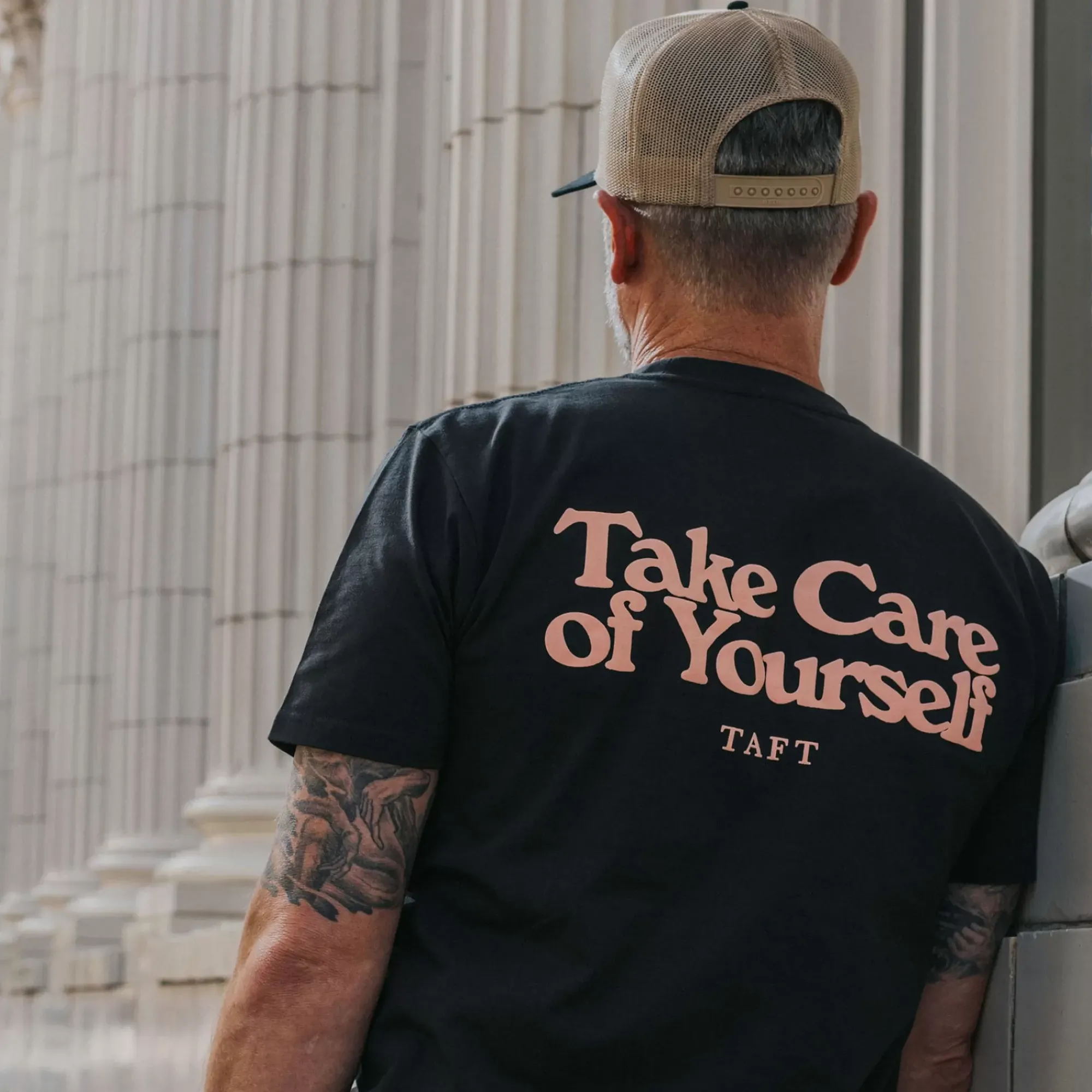 Hot TAFT Take Care T-Shirt In Coal