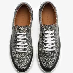Best TAFT The Fifth Ave Sneaker In Stone Pebbled Leather |