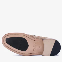 Sale TAFT The Fitz Loafer In Champagne - Velvet Loafers |
