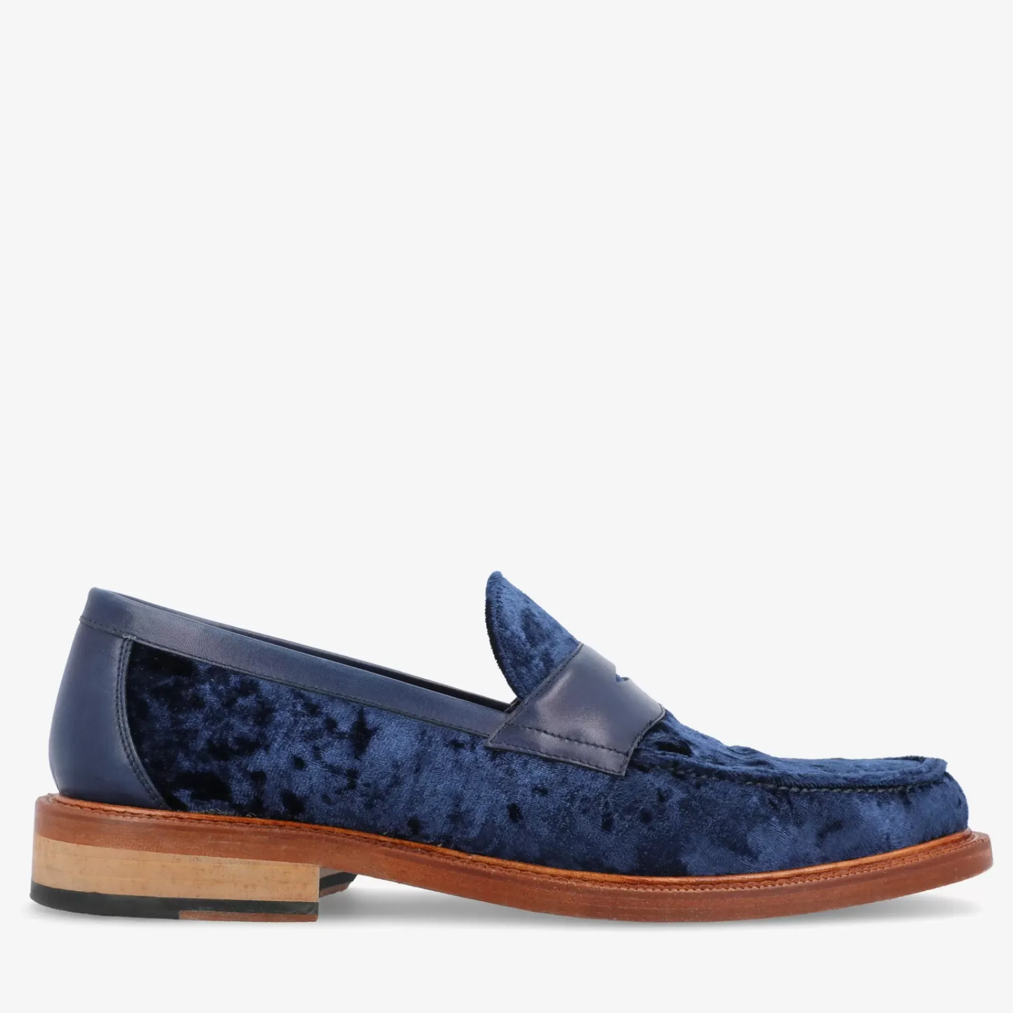 Discount TAFT The Fitz Loafer In Deep Azure - Velvet Loafers |