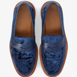 Discount TAFT The Fitz Loafer In Deep Azure - Velvet Loafers |