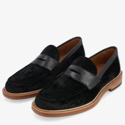 Outlet TAFT The Fitz Loafer In Midnight - Black Velvet Loafers |