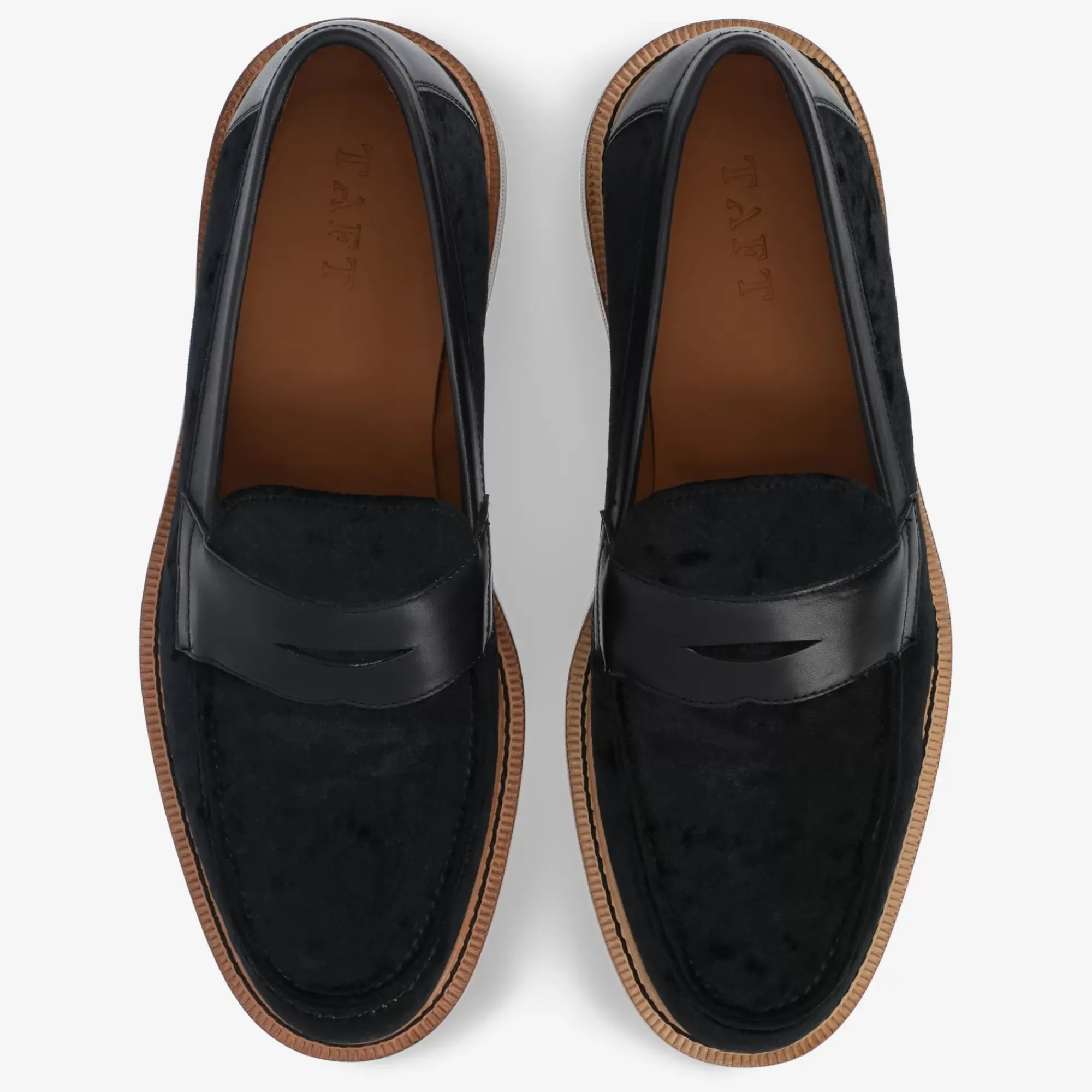 Outlet TAFT The Fitz Loafer In Midnight - Black Velvet Loafers |