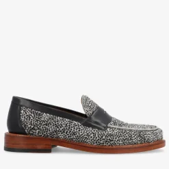 Store TAFT The Fitz Loafer In Rainclouds - Black And White Dot |
