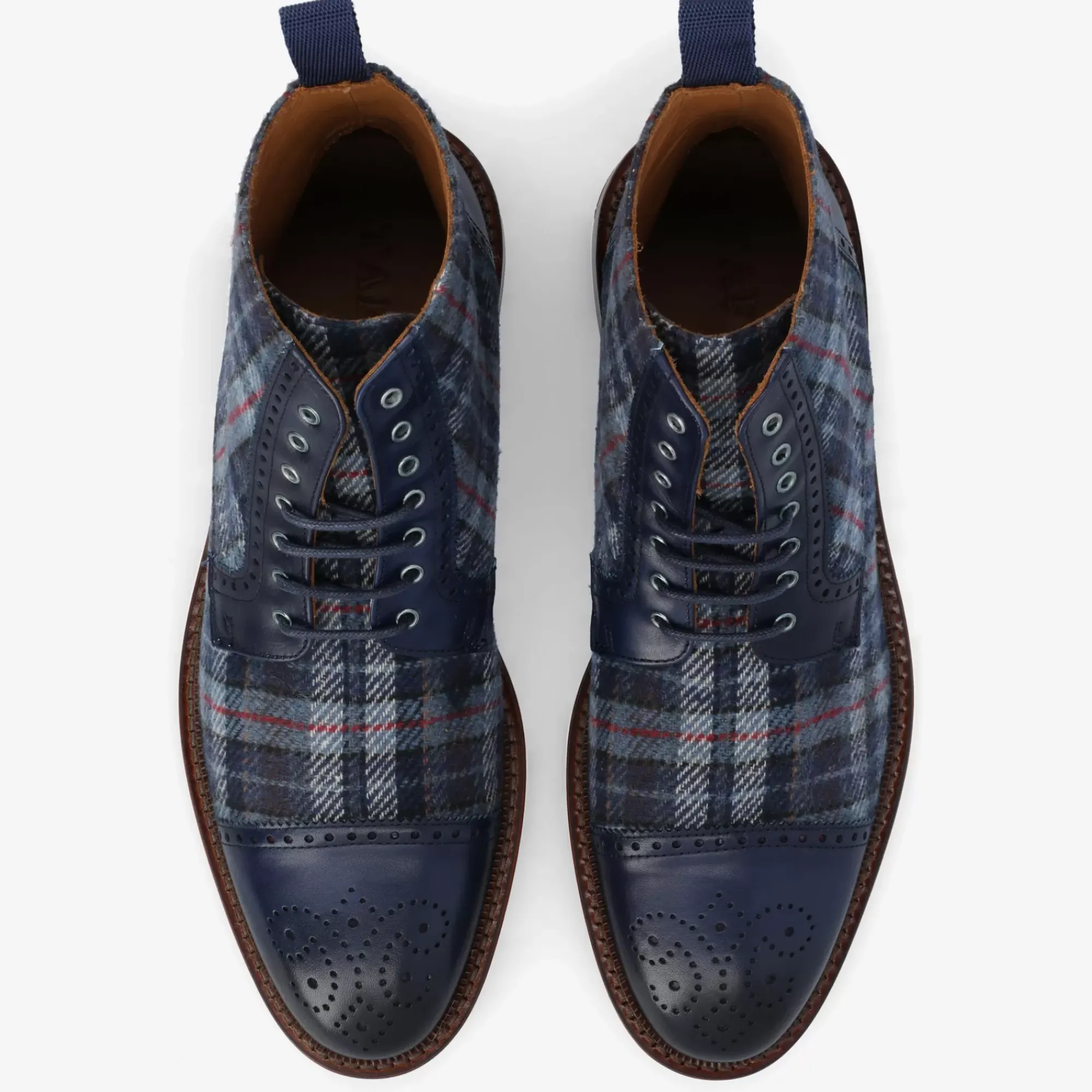 Fashion TAFT The Hamilton Boot In Blue Plaid |