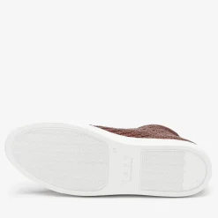 Discount TAFT The Hightop Sneaker In Woven Brown Leather |