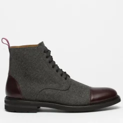 New TAFT The Jack Boot - Grey / Oxblood Leather |