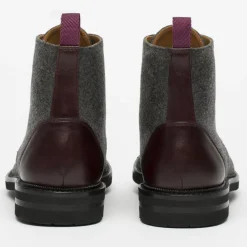 New TAFT The Jack Boot - Grey / Oxblood Leather |