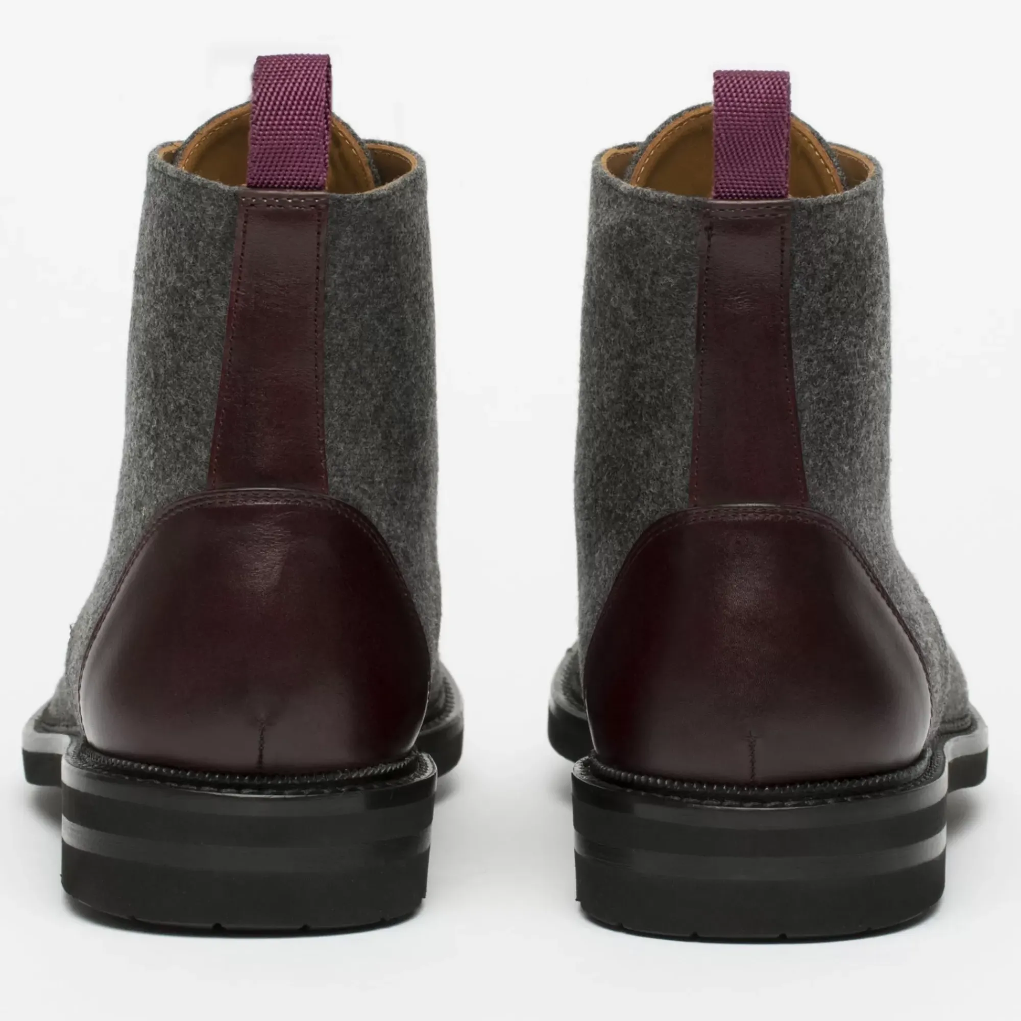 New TAFT The Jack Boot - Grey / Oxblood Leather |