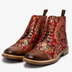 Fashion TAFT The Jack Boot In Red Paisley |
