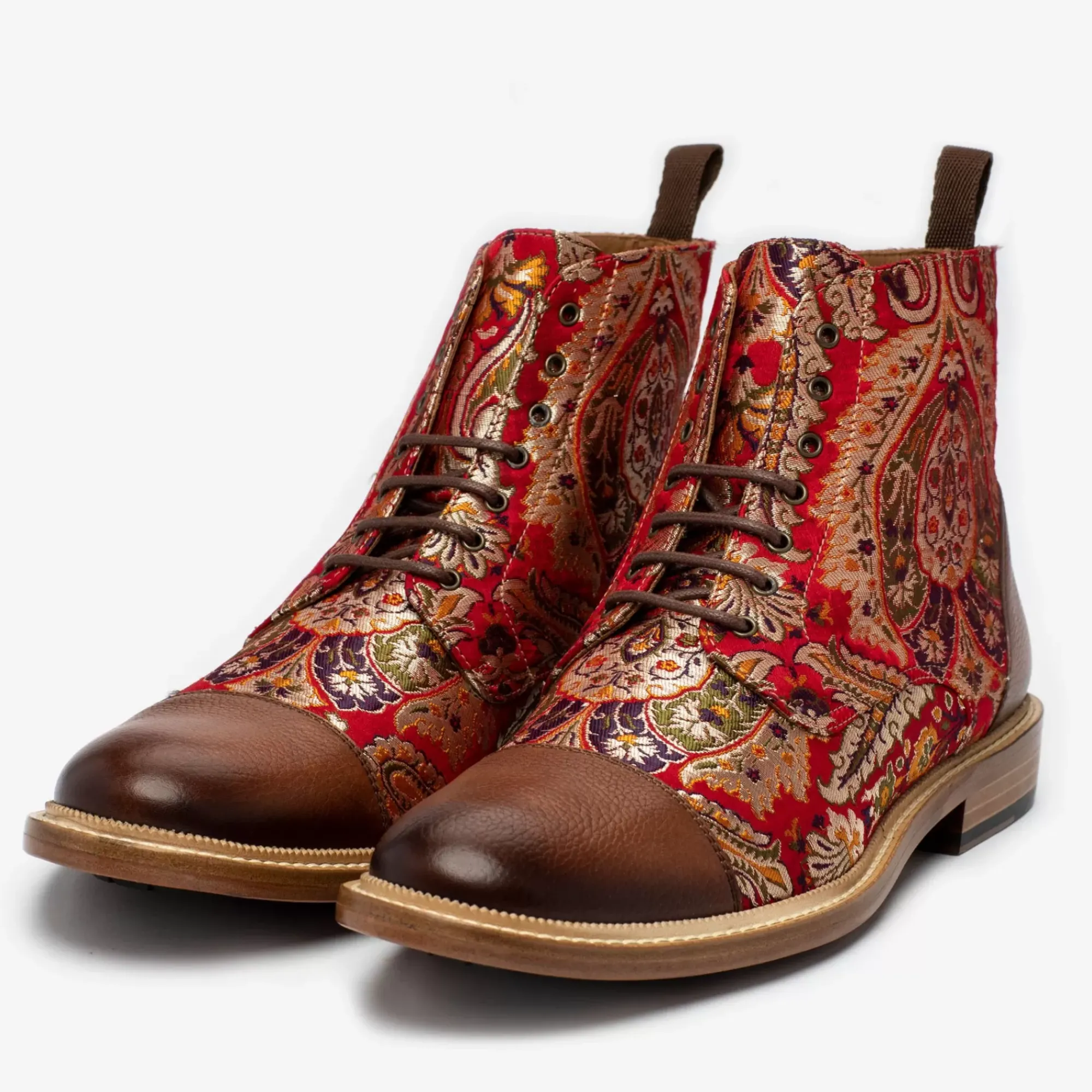 Fashion TAFT The Jack Boot In Red Paisley |
