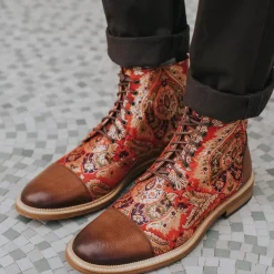 Fashion TAFT The Jack Boot In Red Paisley |
