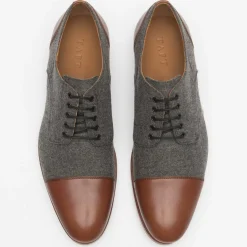 Shop TAFT The Jack Shoe - Grey/Brown Leather Shoes |