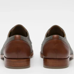 Shop TAFT The Jack Shoe - Grey/Brown Leather Shoes |