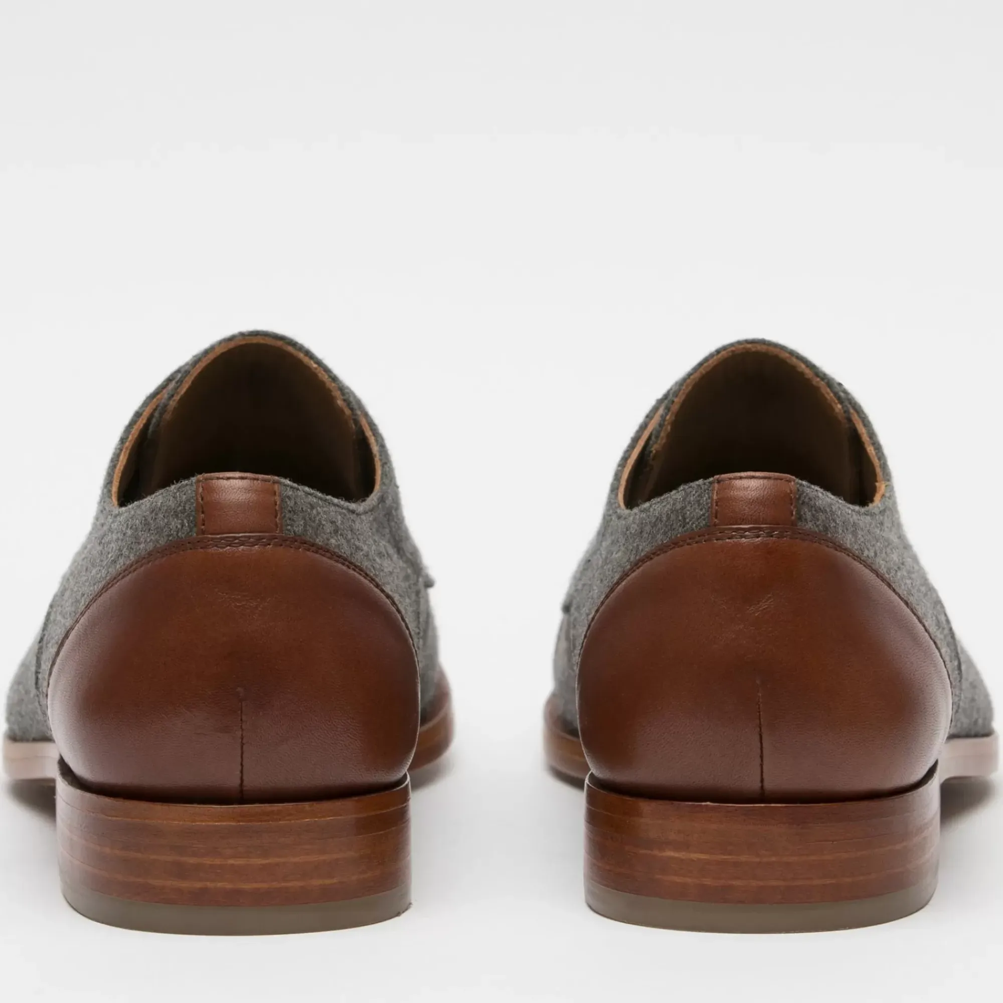 Shop TAFT The Jack Shoe - Grey/Brown Leather Shoes |