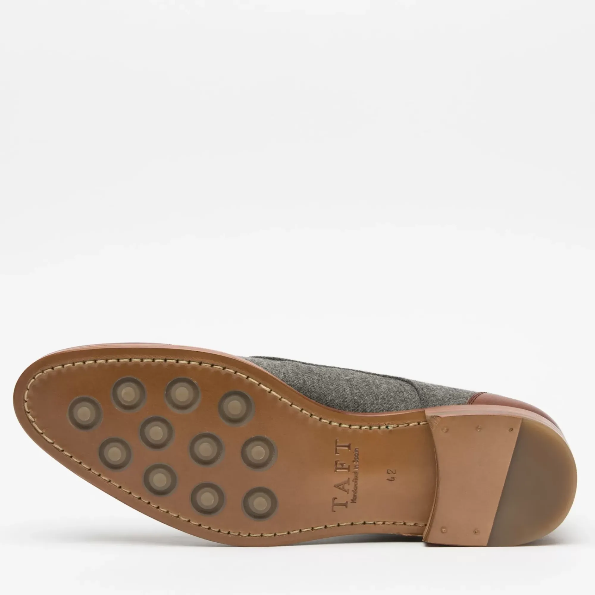 Shop TAFT The Jack Shoe - Grey/Brown Leather Shoes |