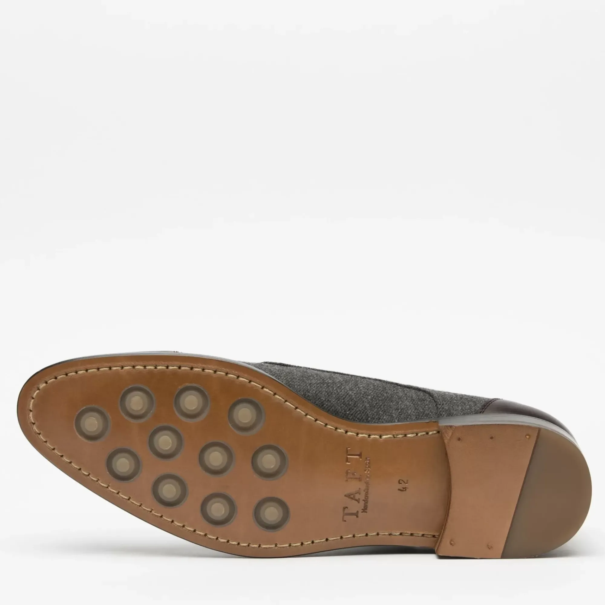Best TAFT The Jack Shoe In Grey/Oxblood Leather |