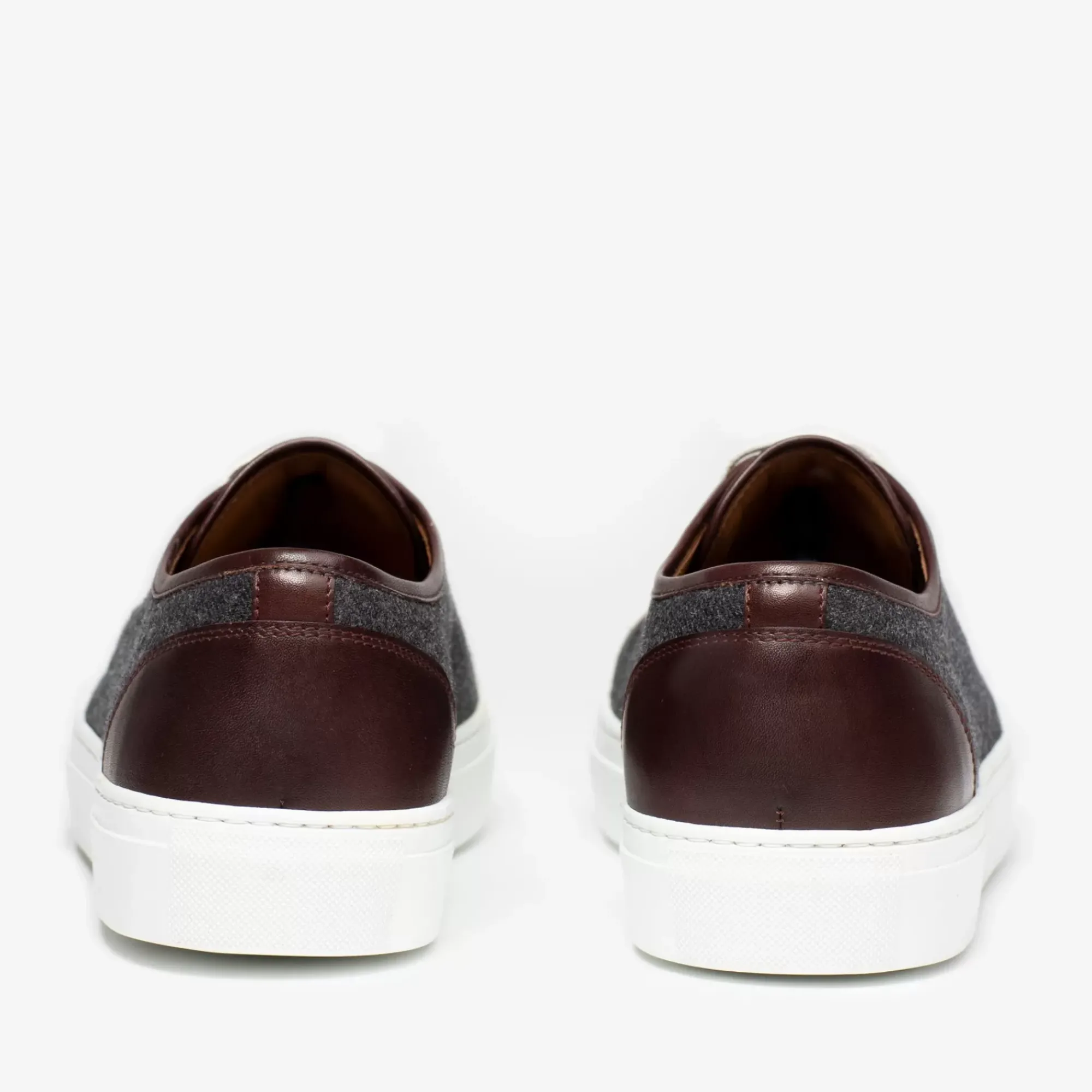 Store TAFT The Jack Sneaker In Grey/Oxblood - Wool Sneakers |