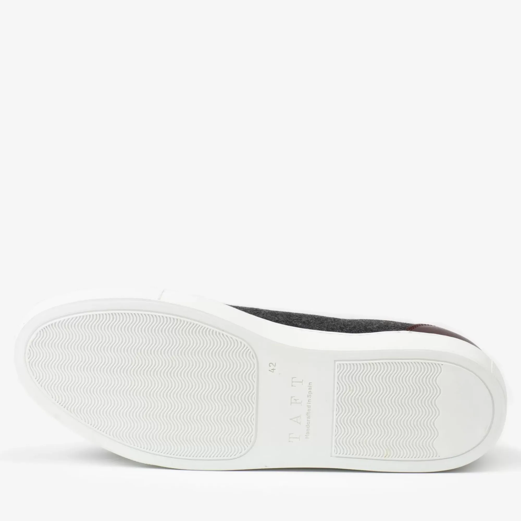 Store TAFT The Jack Sneaker In Grey/Oxblood - Wool Sneakers |