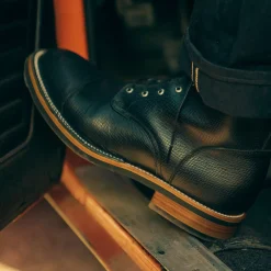 Cheap TAFT The Legacy Boot In Black Hatch - Reindeer Leather |