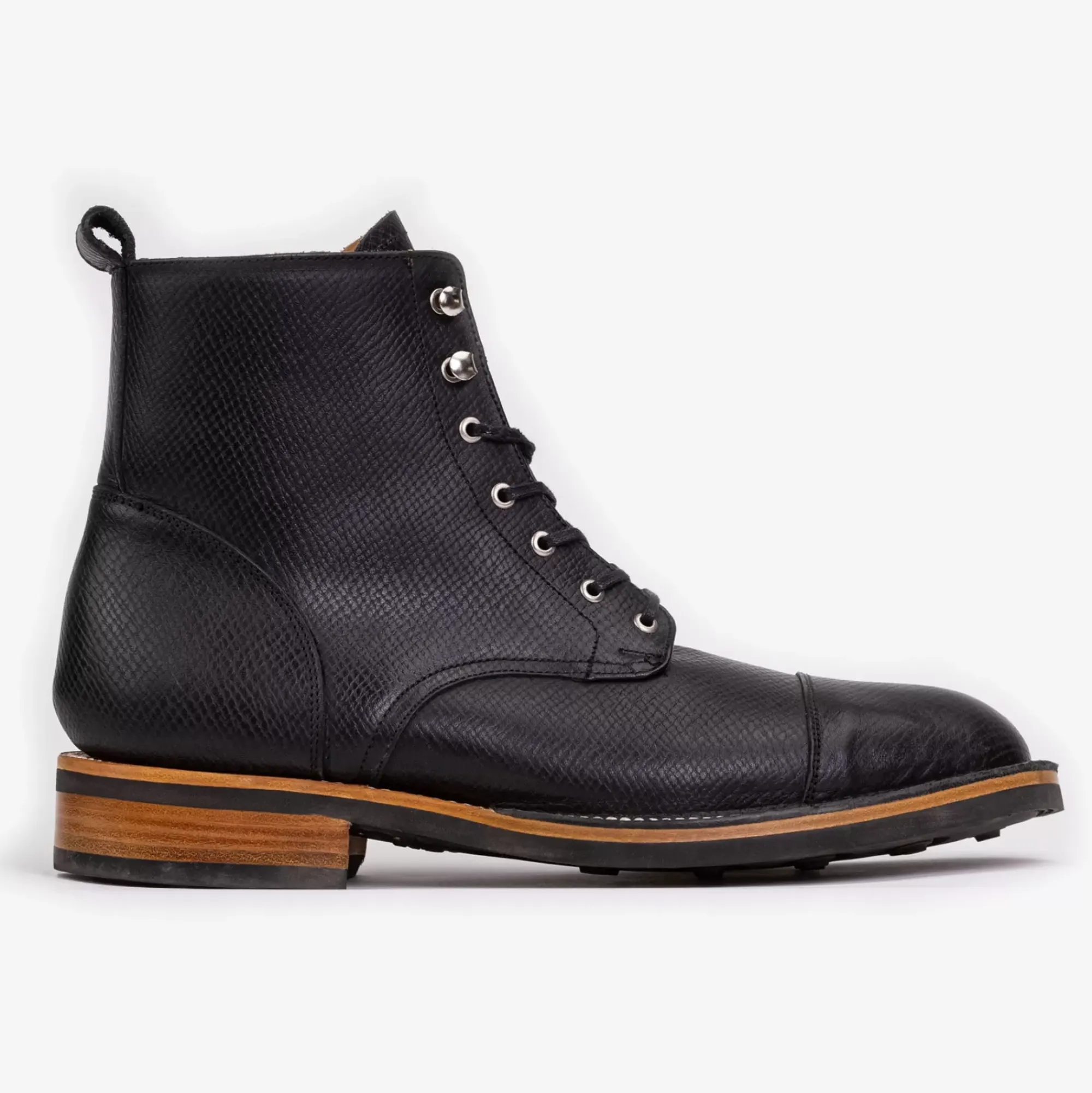 Cheap TAFT The Legacy Boot In Black Hatch - Reindeer Leather |