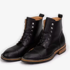 Cheap TAFT The Legacy Boot In Black Hatch - Reindeer Leather |