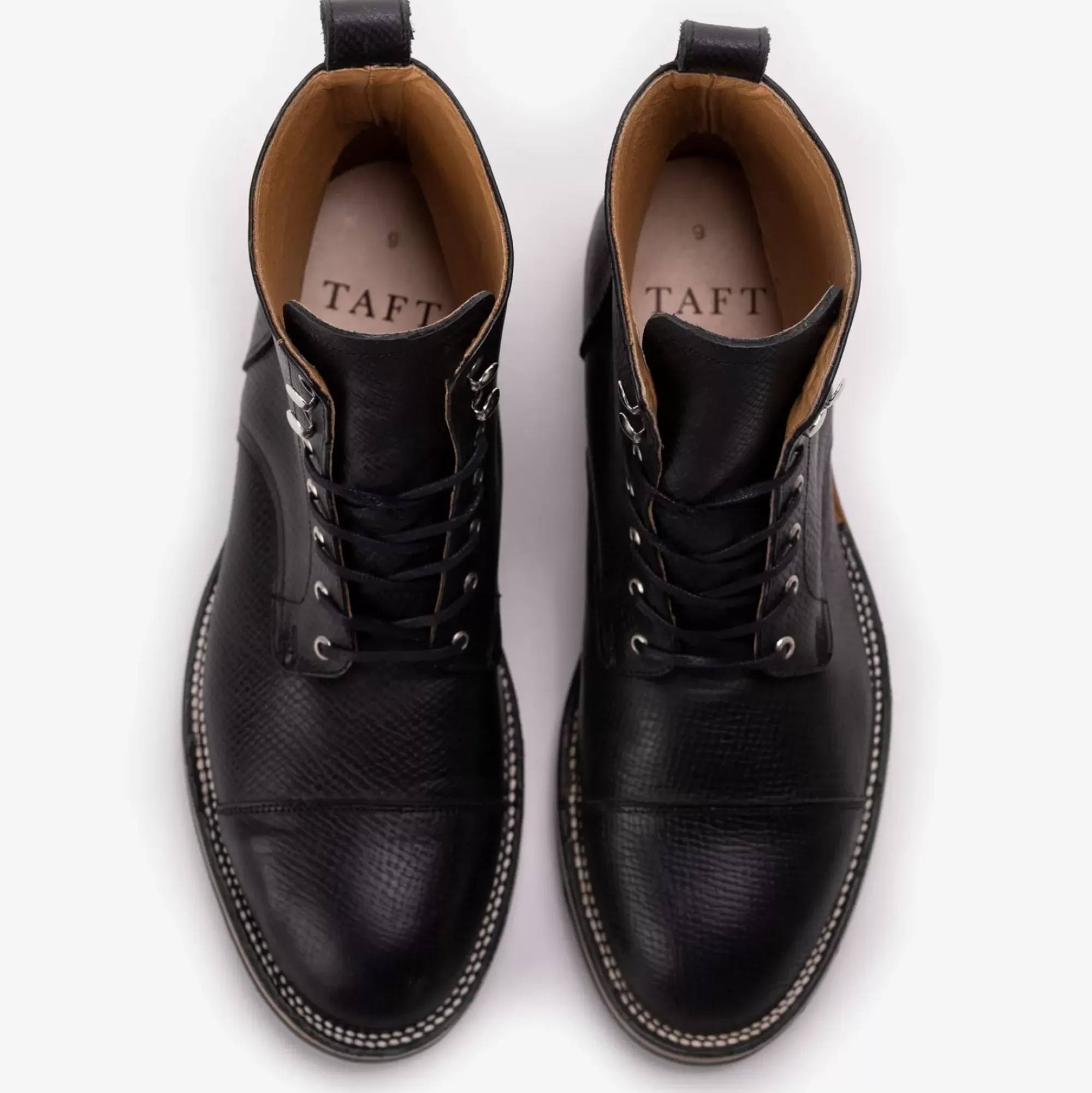 Cheap TAFT The Legacy Boot In Black Hatch - Reindeer Leather |