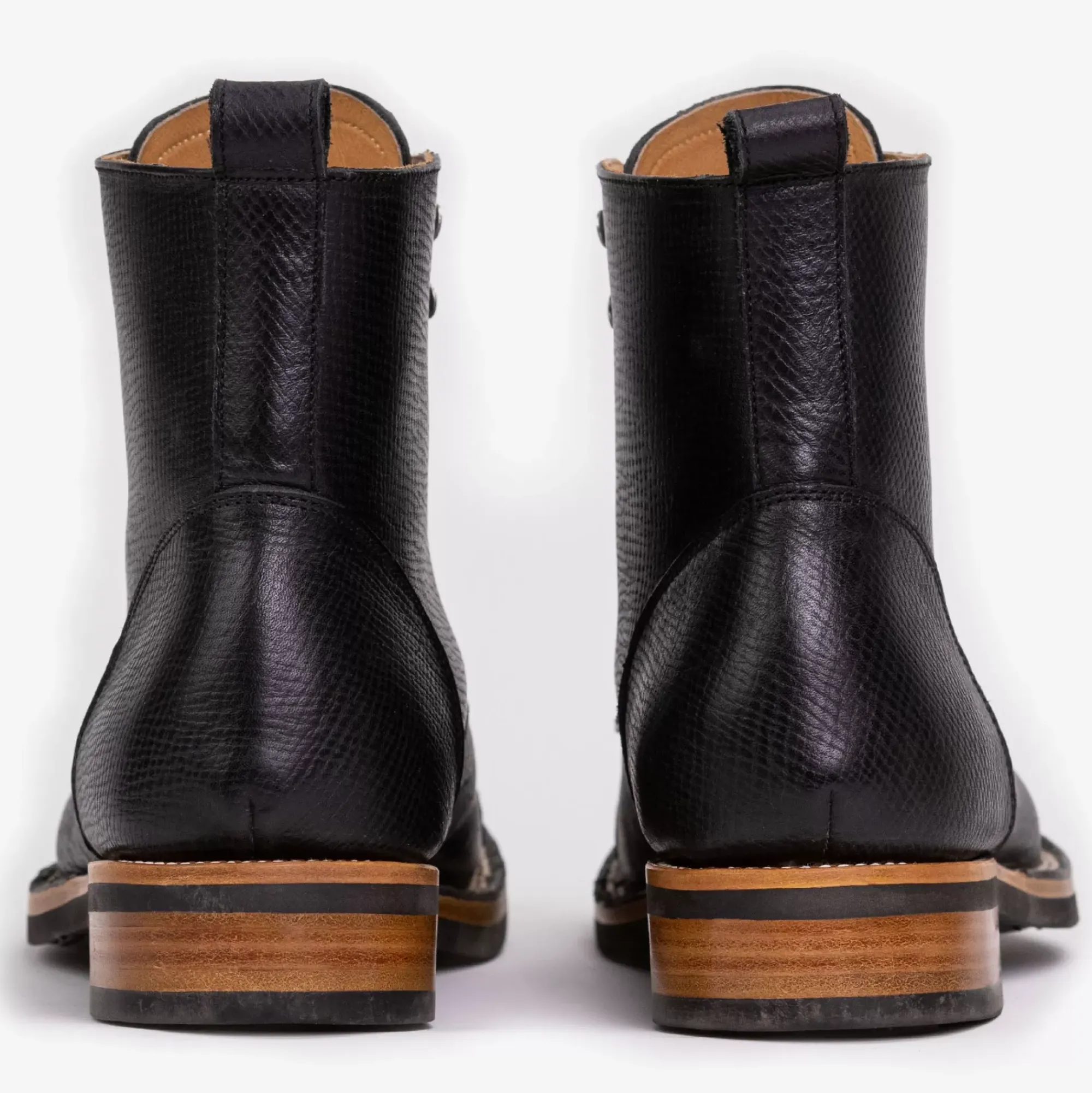 Cheap TAFT The Legacy Boot In Black Hatch - Reindeer Leather |