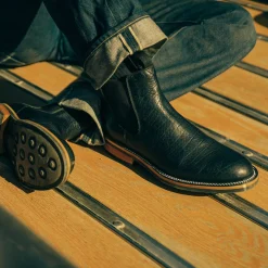 Online TAFT The Legion Boot In Black Bison Leather |