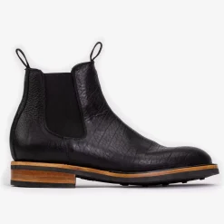 Online TAFT The Legion Boot In Black Bison Leather |
