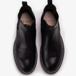 Online TAFT The Legion Boot In Black Bison Leather |