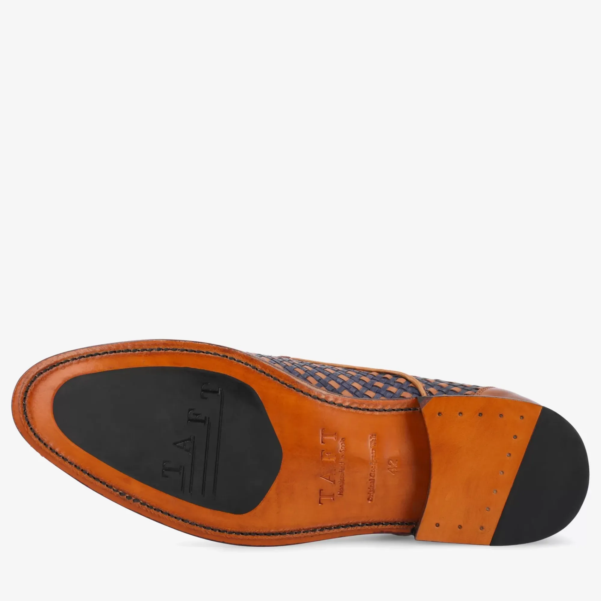 Flash Sale TAFT The Lucca Monk Strap Shoe In Navy Woven Leather |