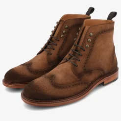 Outlet TAFT The Mack Boot In Brown - Suede Boots |