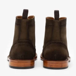 Hot TAFT The Mack Boot In Olive - Suede Combat Boots |