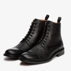Clearance TAFT The Paris Boot In Black Floral - Ankle Boots |