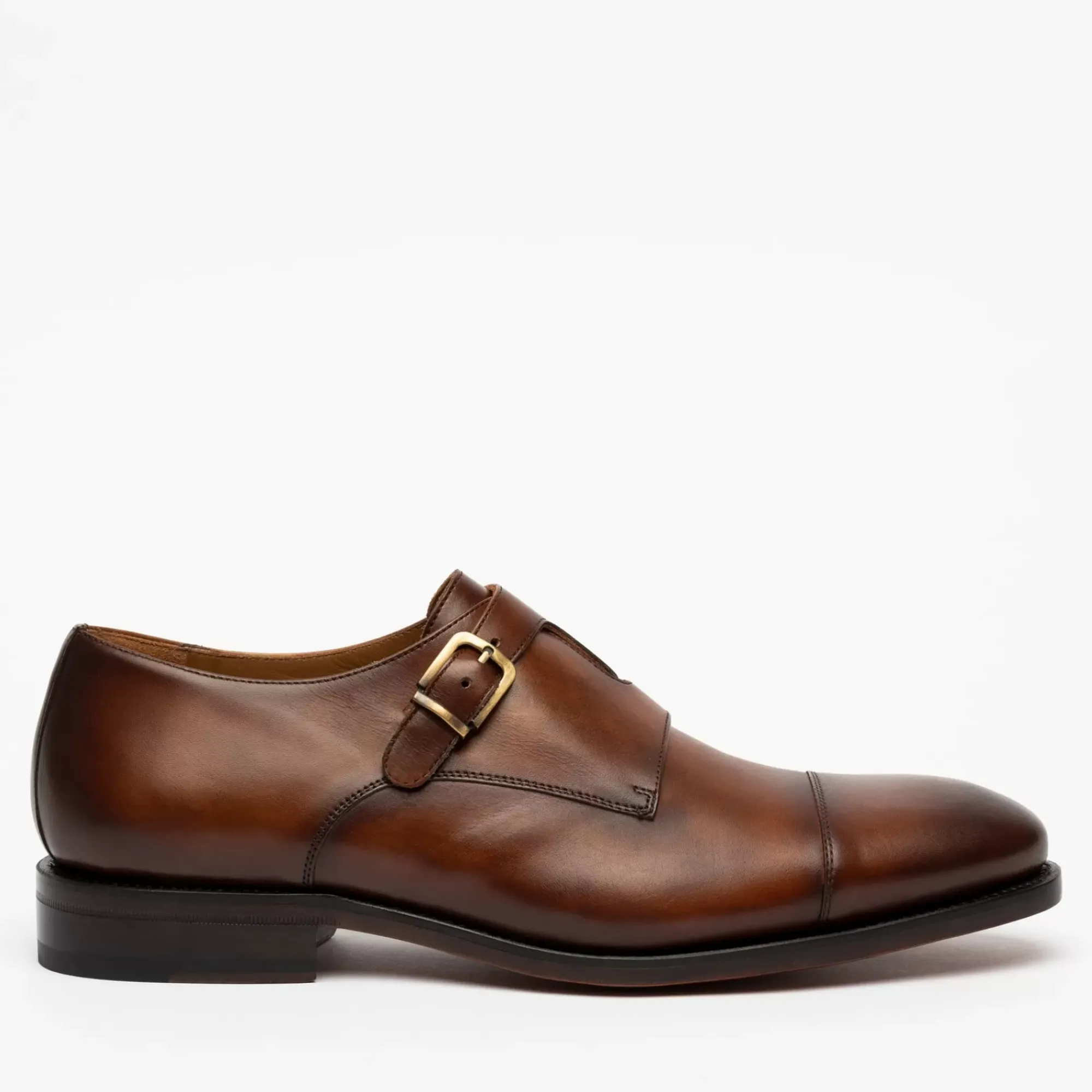 Hot TAFT The Prince Shoe In Coffee - Double Monk Strap Shoes |