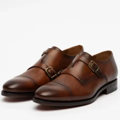 Hot TAFT The Prince Shoe In Coffee - Double Monk Strap Shoes |