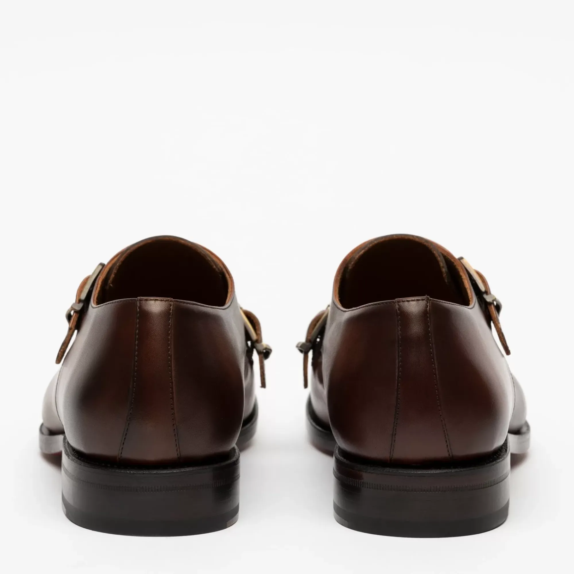 Hot TAFT The Prince Shoe In Coffee - Double Monk Strap Shoes |