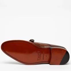Hot TAFT The Prince Shoe In Coffee - Double Monk Strap Shoes |