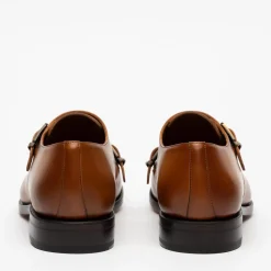 Clearance TAFT The Prince Shoe In Honey - Double Monk Strap |