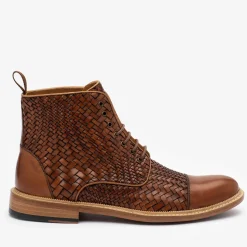 Best TAFT The Rome Boot In Woven - Leather Boots |
