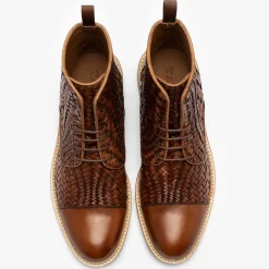 Best TAFT The Rome Boot In Woven - Leather Boots |